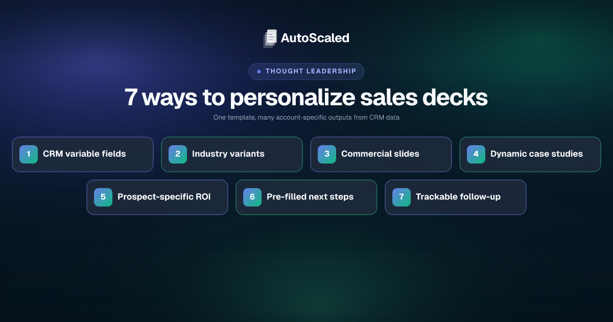 7 Ways to Personalize a Sales Deck Without Rebuilding It Every Time