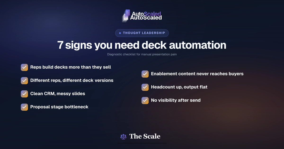 7 Signs Your Sales Team Needs Presentation Automation