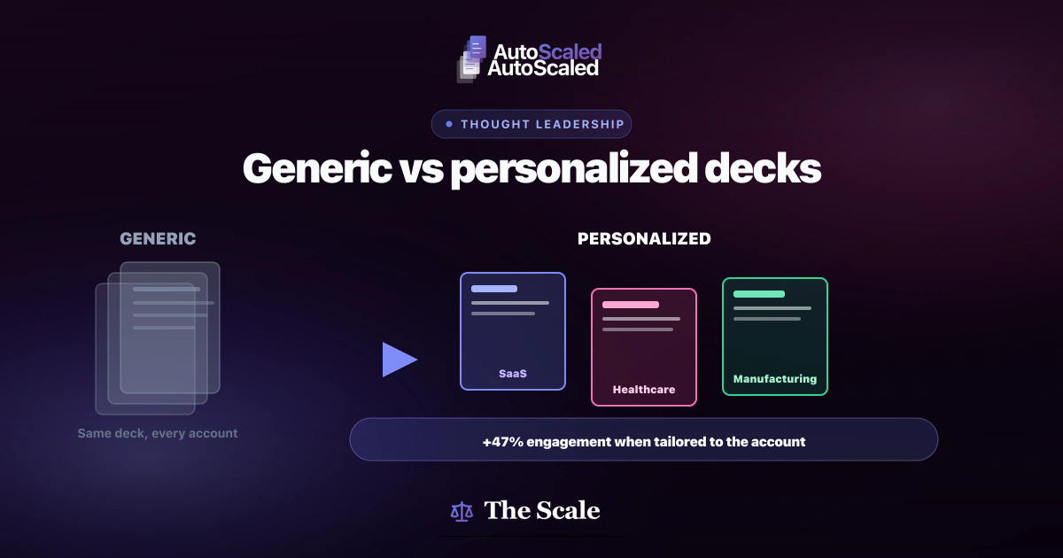 Why Generic Pitch Decks Lose Deals (And What Personalized Ones Do Differently)